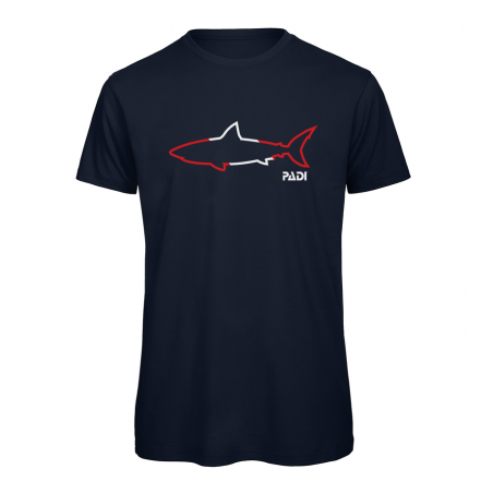 PADI Shark Outline Tee -Navy