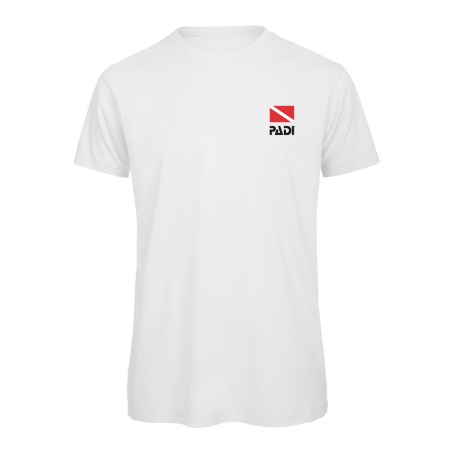 T-Shirt PADI Dive Flag Series sinistra torace stampa-bianco