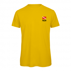 T-Shirt PADI Dive Flag Series sinistra stampa petto - oro