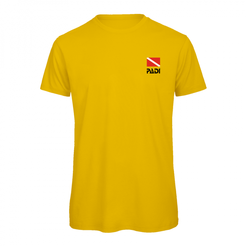 T-Shirt PADI Dive Flag Series sinistra stampa petto - oro